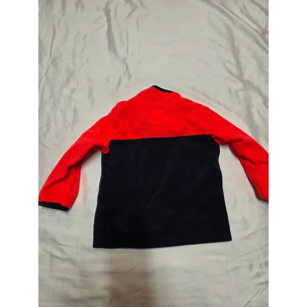 OshKosh B'gosh Red and Navy Colorblock Half-Zip Pullover 2t